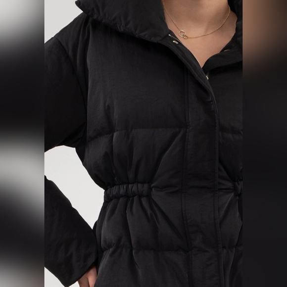 #9184🛑M, L Brand New! Elastic Waist Zip-Up Puffer Jacket - Picture 5 of 10